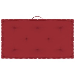 vidaXL Cuscino per Pallet e Pavimento Rosso Borgogna 73x40x7 cm Cotone