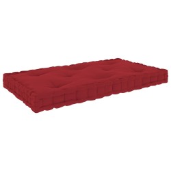 vidaXL Cuscino per Pallet e Pavimento Rosso Borgogna 73x40x7 cm Cotone
