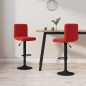 vidaXL Sgabelli da Bar 2 pz Rosso Vino in Velluto vidaXL Sgabelli da Bar 2 pz Rosso Vino in Velluto