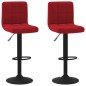 vidaXL Sgabelli da Bar 2 pz Rosso Vino in Velluto vidaXL Sgabelli da Bar 2 pz Rosso Vino in Velluto