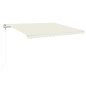vidaXL Tenda Automatica con Sensore Vento e LED 450x350 cm Crema vidaXL Tenda Automatica con Sensore Vento e LED 450x350 cm Crema