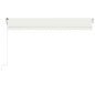 vidaXL Tenda Automatica con Sensore Vento e LED 450x350 cm Crema vidaXL Tenda Automatica con Sensore Vento e LED 450x350 cm Crema