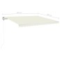 vidaXL Tenda Automatica con Sensore Vento e LED 450x350 cm Crema vidaXL Tenda Automatica con Sensore Vento e LED 450x350 cm Crema