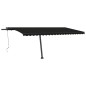 Tenda Automatica con Sensore Vento e LED 500x350 cm Antracite Tenda Automatica con Sensore Vento e LED 500x350 cm Antracite
