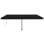 Tenda Automatica con Sensore Vento e LED 500x350 cm Antracite Tenda Automatica con Sensore Vento e LED 500x350 cm Antracite