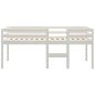 vidaXL Letto a Soppalco Bianco 90x190 cm in Legno Massello di Pino