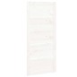 vidaXL Porta del Granaio Bianca 90x1,8x204,5 cm Legno Massello di Pino