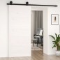 vidaXL Porta del Granaio Bianca 90x1,8x204,5 cm Legno Massello di Pino