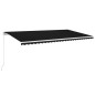 Tenda da Sole Retrattile Manuale con LED 600x350 cm Antracite Tenda da Sole Retrattile Manuale con LED 600x350 cm Antracite