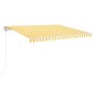 vidaXL Tenda Automatica con Sensore Vento LED 450x350 cm Gialla Bianca vidaXL Tenda Automatica con Sensore Vento LED 450x350 cm Gialla Bianca
