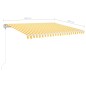 vidaXL Tenda Automatica con Sensore Vento LED 450x350 cm Gialla Bianca vidaXL Tenda Automatica con Sensore Vento LED 450x350 cm Gialla Bianca