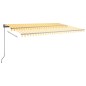 Tenda da Sole Autoportante Automatica 500x350 cm Gialla Bianca Tenda da Sole Autoportante Automatica 500x350 cm Gialla Bianca