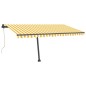 vidaXL Tenda Automatica Sensore Vento e LED 450x350 cm Gialla Bianca vidaXL Tenda Automatica Sensore Vento e LED 450x350 cm Gialla Bianca