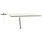 vidaXL Tenda Automatica con Sensore Vento e LED 500x350 cm Crema vidaXL Tenda Automatica con Sensore Vento e LED 500x350 cm Crema