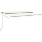 vidaXL Tenda Automatica con Sensore Vento e LED 500x350 cm Crema vidaXL Tenda Automatica con Sensore Vento e LED 500x350 cm Crema