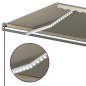 vidaXL Tenda Automatica con Sensore Vento e LED 500x350 cm Crema vidaXL Tenda Automatica con Sensore Vento e LED 500x350 cm Crema