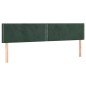 vidaXL Testiera a LED Verde Scuro 200x5x78/88 cm in Velluto vidaXL Testiera a LED Verde Scuro 200x5x78/88 cm in Velluto