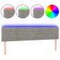 vidaXL Testiera a LED Grigio Chiaro 160x5x78/88 cm in Velluto