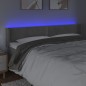 vidaXL Testiera a LED Grigio Chiaro 183x16x78/88 cm in Velluto vidaXL Testiera a LED Grigio Chiaro 183x16x78/88 cm in Velluto