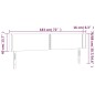 vidaXL Testiera a LED Bianca 183x16x78/88 cm in Similpelle