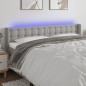 vidaXL Testiera a LED Grigio Chiaro 163x16x78/88 cm in Tessuto vidaXL Testiera a LED Grigio Chiaro 163x16x78/88 cm in Tessuto