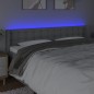 vidaXL Testiera a LED Grigio Chiaro 163x16x78/88 cm in Tessuto vidaXL Testiera a LED Grigio Chiaro 163x16x78/88 cm in Tessuto