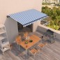 vidaXL Tenda da Sole Retrattile Automatica 450x350 cm Blu e Bianca vidaXL Tenda da Sole Retrattile Automatica 450x350 cm Blu e Bianca