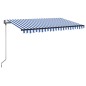 vidaXL Tenda da Sole Retrattile Automatica 450x350 cm Blu e Bianca vidaXL Tenda da Sole Retrattile Automatica 450x350 cm Blu e Bianca
