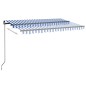 vidaXL Tenda da Sole Retrattile Automatica 450x350 cm Blu e Bianca vidaXL Tenda da Sole Retrattile Automatica 450x350 cm Blu e Bianca