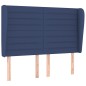 vidaXL Giroletto a Molle con Materasso Blu 140x190 cm in Tessuto