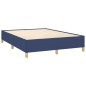 vidaXL Giroletto a Molle con Materasso Blu 140x190 cm in Tessuto