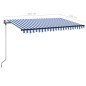 vidaXL Tenda da Sole Retrattile Automatica 450x350 cm Blu e Bianca vidaXL Tenda da Sole Retrattile Automatica 450x350 cm Blu e Bianca