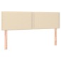 vidaXL Giroletto a Molle con Materasso Crema 140x19 cm in Tessuto