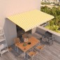 Tenda da Sole Retrattile Manuale 500x350 cm Gialla e Bianca Tenda da Sole Retrattile Manuale 500x350 cm Gialla e Bianca