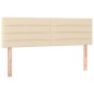 vidaXL Giroletto a Molle con Materasso Crema 140x19 cm in Tessuto