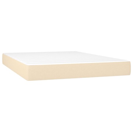 vidaXL Materasso a Molle Insacchettate Cream 140x190x20 cm in Tessuto