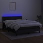 vidaXL Letto a Molle con Materasso e LED Nero 140x200 cm in Tessuto vidaXL Letto a Molle con Materasso e LED Nero 140x200 cm in Tessuto