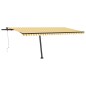 Tenda Automatica con Sensore Vento LED 500x350 cm Gialla Bianca Tenda Automatica con Sensore Vento LED 500x350 cm Gialla Bianca