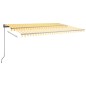 Tenda Automatica con Sensore Vento LED 500x350 cm Gialla Bianca Tenda Automatica con Sensore Vento LED 500x350 cm Gialla Bianca