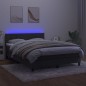 vidaXL Letto a Molle con Materasso e LED Grigio Scuro 140x200 cm vidaXL Letto a Molle con Materasso e LED Grigio Scuro 140x200 cm