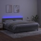 vidaXL Letto a Molle Materasso e LED Grigio Chiaro 180x200 cm Velluto vidaXL Letto a Molle Materasso e LED Grigio Chiaro 180x200 cm Velluto
