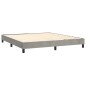 vidaXL Letto a Molle Materasso e LED Grigio Chiaro 180x200 cm Velluto vidaXL Letto a Molle Materasso e LED Grigio Chiaro 180x200 cm Velluto