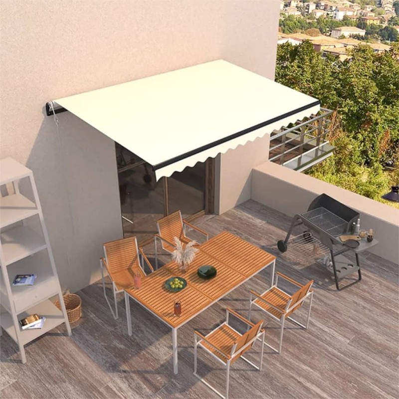 vidaXL Tenda da Sole Retrattile Automatica 450x350 cm Crema vidaXL Tenda da Sole Retrattile Automatica 450x350 cm Crema