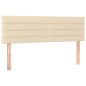 vidaXL Giroletto a Molle con Materasso Crema 140x19 cm in Tessuto