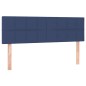 vidaXL Giroletto a Molle con Materasso Blu 140x190 cm in Tessuto