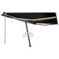 vidaXL Tenda Automatica con Sensore Vento e LED 450x350 cm Antracite vidaXL Tenda Automatica con Sensore Vento e LED 450x350 cm Antracite