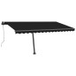 vidaXL Tenda Automatica con Sensore Vento e LED 450x350 cm Antracite vidaXL Tenda Automatica con Sensore Vento e LED 450x350 cm Antracite