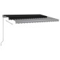 vidaXL Tenda Automatica con Sensore Vento e LED 450x350 cm Antracite vidaXL Tenda Automatica con Sensore Vento e LED 450x350 cm Antracite