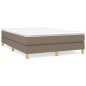vidaXL Giroletto a Molle con Materasso Tortora 140x190 cm in Tessuto