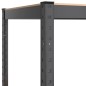 vidaXL Mensole Portaoggetti 4 Ripiani 3pz Antracite Acciaio e Legno vidaXL Mensole Portaoggetti 4 Ripiani 3pz Antracite Acciaio e Legno